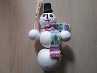 Sneeuwpop klein van wattenbollen bouwpakket